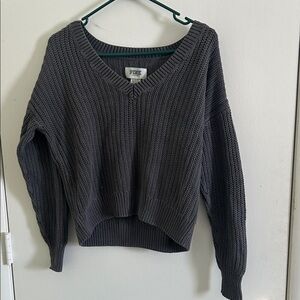 PINK Victoria's Secret Charcoal V-Neck Sweater